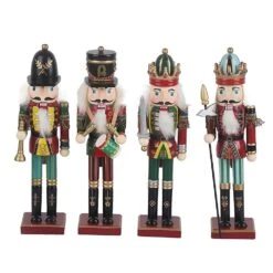 4Pcs Wooden Christmas Nutcracker Soldiers - 30cm Standing Nutcracker Home Decoration - Ideal Christmas Gift 7 4Pcs Wooden Christmas Nutcracker Soldiers - 30cm Standing Nutcracker Home Decoration - Ideal Christmas Gift -Schmidt Butik 1191361384 max