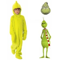 Kids Boys Girls The Grinch Who Stole Christmas Costume Sleepwear Pajamas Fleece Pyjamas Cosplay Outf 6-7Years -Schmidt Butik 1191499801 max