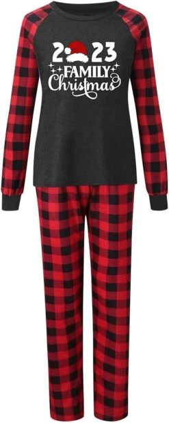 2023 Christmas Matching Pajamas For Family Red Plaid Classic Xmas Pjs Funny Jammies Cute Nightwear Sleepwear Sets Premium X-Large -Schmidt Butik 1193324671 max