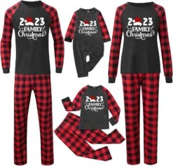 2023 Christmas Matching Pajamas For Family Red Plaid Classic Xmas Pjs Funny Jammies Cute Nightwear Sleepwear Sets Premium X-Large -Schmidt Butik 1193324679 max