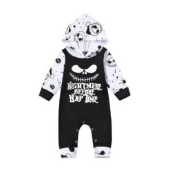 3-24 Months Toddler Baby One-piece Nightmare Before Christmas Jumpsuit Skull Prints Hooded Romper Gifts 18-24 Months -Schmidt Butik 1195555946 max
