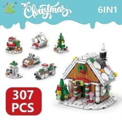 6in1 Christmas Elg Deer Santa Claus Byggeklodser City Snow House Xmas Tree Bricks Sæt Legetøj Til Børn Gave Af Høj Kvalitet -Schmidt Butik 1197701777 max