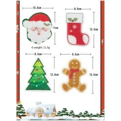 8 Pcs Christmas Sponges Kitchen Dual Sided Dish Sponges For Washing Dishes Santa Christmas Tree Gin -Schmidt Butik 1197956964 max