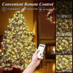 Christmas Tree Lights, 400 Led Christmas Lights With 8 Light Modes & Memory Function, 6.6ft X 16 Wh -Schmidt Butik 1201910682 max