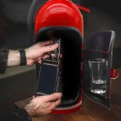 Sajy Fire Etinguisher Mini Bar Christmas Gift Can Bar Simulation Fire Extinguisher Desktop OrnamentFIG Black