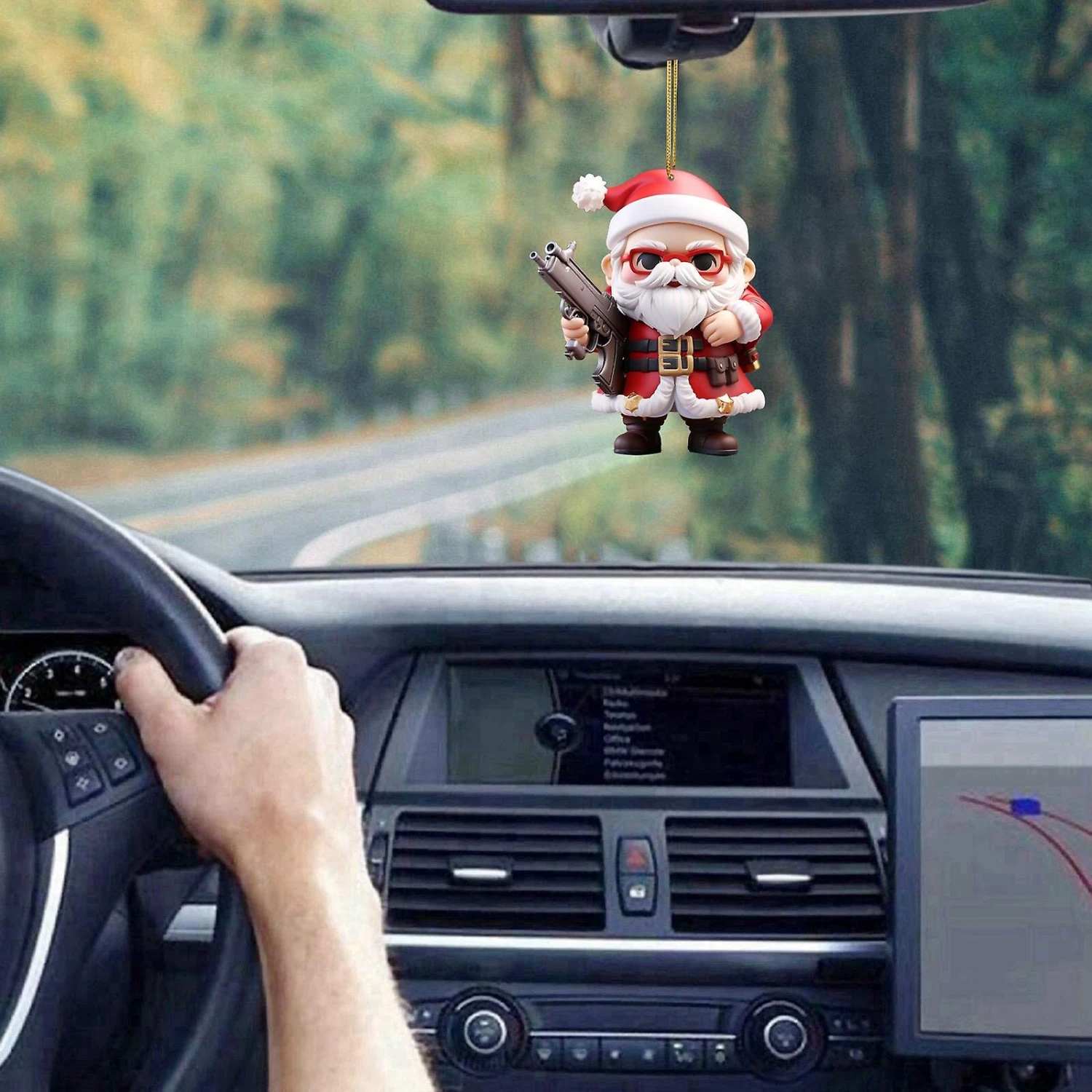 Santa Pendant Decoration, Santa Car Pendant, Hanging Santa Pendant, Christmas Tree Mobile Phone Car Bag Double-sided Decoration Tool E E 1 Santa Pendant Decoration, Santa Car Pendant, Hanging Santa Pendant, Christmas Tree Mobile Phone Car Bag Double-sided Decoration Tool E E