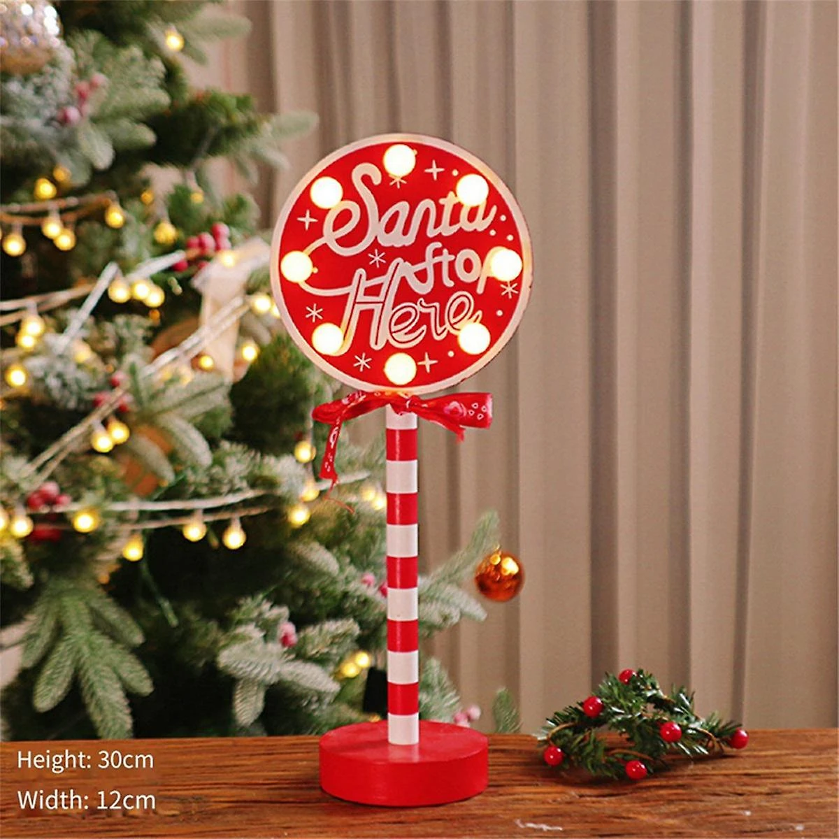 Christmas Led Light Vertical Signs With Led Light For Christmas Lamp Desk Sign Stop Ornament Christmas Desktop Light D 3 Christmas Led Light Vertical Signs With Led Light For Christmas Lamp Desk Sign Stop Ornament Christmas Desktop Light D - Billede 3