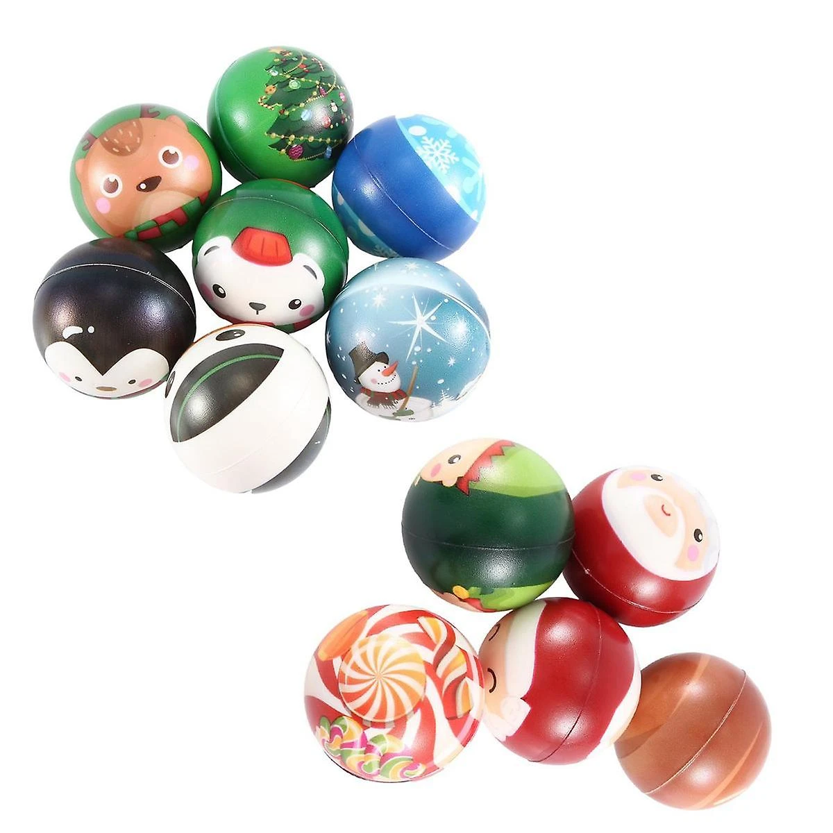 Christmas Style 6.3cm Bouncy Ball Stress Relief Sponge Stress Ball Christmas Toys Decorations 4 Christmas Style 6.3cm Bouncy Ball Stress Relief Sponge Stress Ball Christmas Toys Decorations - Billede 4