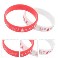 10pcs Christmas Silicone Decorative Bracelets Xmas Wristbands Party Supplies -Schmidt Butik 1209269058 max