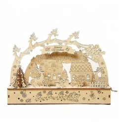 Handmade Wooden LED Night Light Lamp Christmas Creative Ornaments Children's Educational Toys Indoor Wooden Decorations -Schmidt Butik 1213171129 max