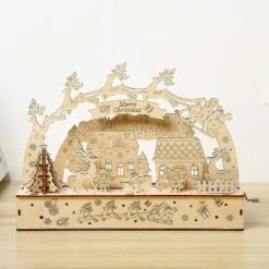 Handmade Wooden LED Night Light Lamp Christmas Creative Ornaments Children's Educational Toys Indoor Wooden Decorations -Schmidt Butik 1213171149 max