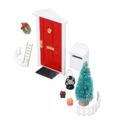 Mini Wooden Door Set Smoother Edge Color Lasting Vivid Details Doll House Christmas Set For 1:12 Doll House Gifts For Kids 3-6 Years -Schmidt Butik 1215456122 max
