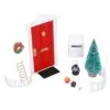 Mini Wooden Door Set Smoother Edge Color Lasting Vivid Details Doll House Christmas Set For 1:12 Doll House Gifts For Kids 3-6 Years