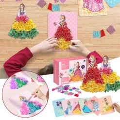 Puzzle Puncture Painting With 12 Princess Board - Fabric Poking Art & Crafts Diy Birthday Christmas Gifts For Kids Girls 8 Puzzle Puncture Painting With 12 Princess Board - Fabric Poking Art & Crafts Diy Birthday Christmas Gifts For Kids Girls -Schmidt Butik 1217286545 max