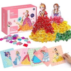 Puzzles Puncture Painting With 12 Princess Board Fabric Poking Art & Crafts Diy Birthday Christmas Gifts For Kids Girls -Schmidt Butik 1217322358 max