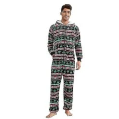 Christmas Onesies Compatible Adults, Mens Matching Holiday Jumpsuits With Convenient Pockets L COLOR 1 -Schmidt Butik 1220012673 max