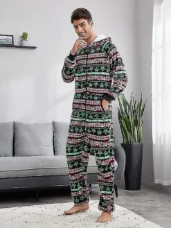 Christmas Onesies Compatible Adults, Mens Matching Holiday Jumpsuits With Convenient Pockets L COLOR 1 -Schmidt Butik 1220012678 max