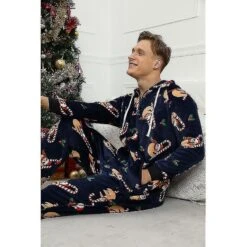 Christmas Onesies For Adults, Mens Matching Holiday Jumpsuits With Convenient Pockets L COLOR 2 -Schmidt Butik 1222783185 max