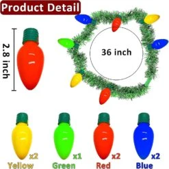 Pack Of Christmas Glow Necklace Headband With Colorful LED Glowing Bulbs 6 Flashing Modes For Childr -Schmidt Butik 1223962454 max