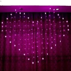 2X1m 128 Led Heart Shaped String Lights 220v Curtain Lights Home Decoration Holiday Christmas Red