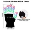 2pcs LED Light Up Glove & Glasses, Glowing Neon Glasses 6 Modes, Flashing Finger Skeleton Glove 3 Modes, Birthday Festival Halloween Christmas Costum