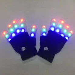 2pcs LED Light Up Glove & Glasses, Glowing Neon Glasses 6 Modes, Flashing Finger Skeleton Glove 3 Modes, Birthday Festival Halloween Christmas Costum -Schmidt Butik 1228875701 max