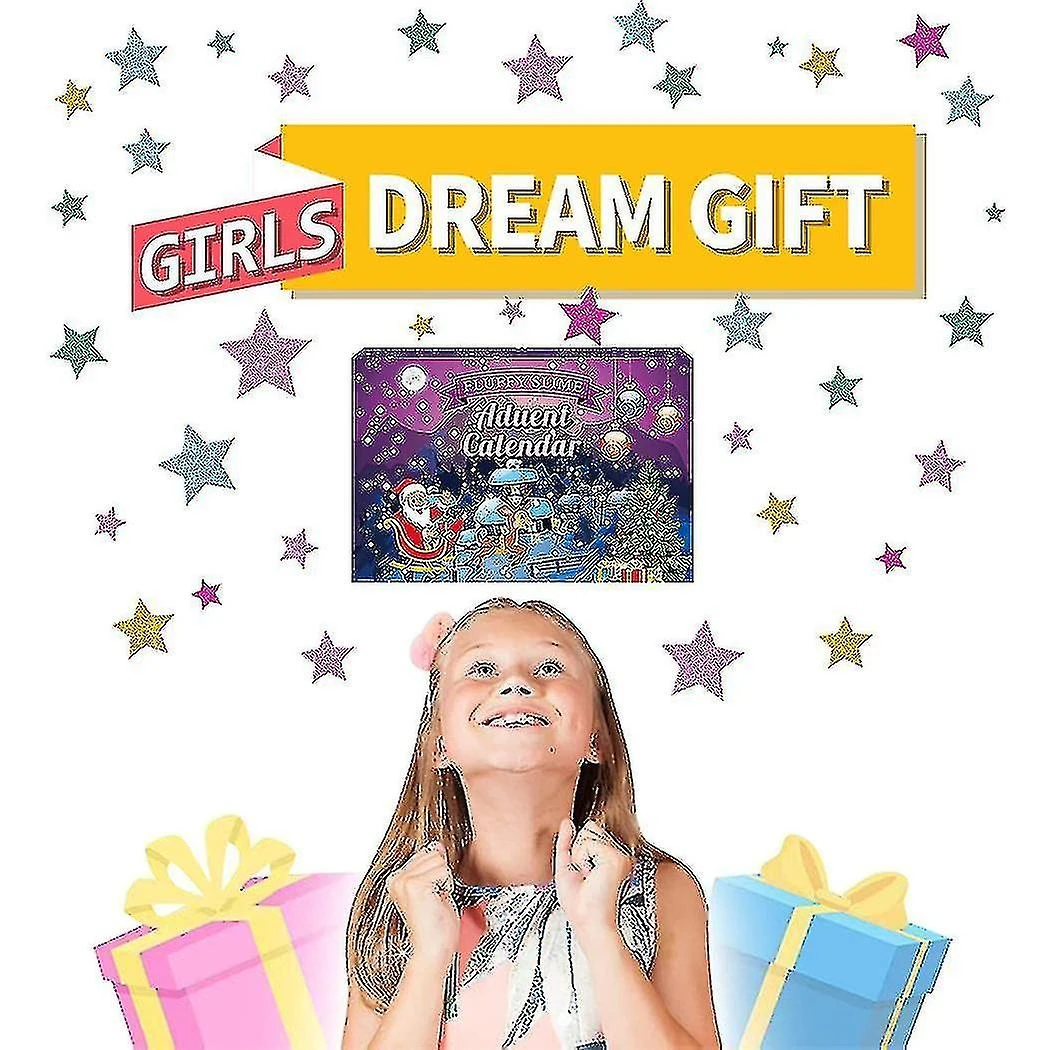 Børns Gave Bubble Gum Crystal Slime 24 Number Countdown Christmas Blind Box @bugu 1 Børns Gave Bubble Gum Crystal Slime 24 Number Countdown Christmas Blind Box @bugu