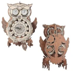 Owl Clock Wooden Model Kit Mechanical Puzzle Building Kit Compatible With Kids Adults Birthday Christmas Gifts -Schmidt Butik 1229127410 max