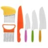 6pcs Children Cooking Salad Christmas Kids Knife Set Onion Fruit Vegetable Gift