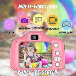 Selfie Cameras For Kids. Toy For 3-8 Year Old Girls Children Digital Cameras With 32 Gb Card Video Music Electronic Game Toy Birthday Christmas Idea G -Schmidt Butik 1231973877 max