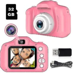 Selfie Cameras For Kids. Toy For 3-8 Year Old Girls Children Digital Cameras With 32 Gb Card Video Music Electronic Game Toy Birthday Christmas Idea G -Schmidt Butik 1231973905 max