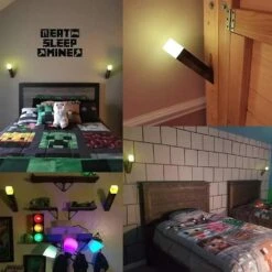 Led Brownstone Night Light Usb Charging Table Lamp Children's Toy Lamp Bedroom Decoration Birthday Christmas Gift