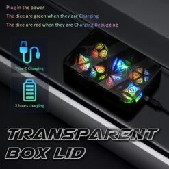 Multi Sided Led Dice Genopladelige Dnd Christmas Party Dice