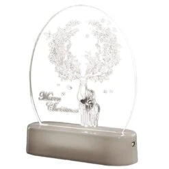 Haloppe LED Lamp Christmas Theme Pattern Energy-Saving PS Snowman Xmas Tree Table Light For Home 7