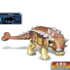 Jurassic Dinosaur World Brown Ankylosaurus Assembled Building Blocks Animal Toys Figures Kids Christmas Birthday Gifts