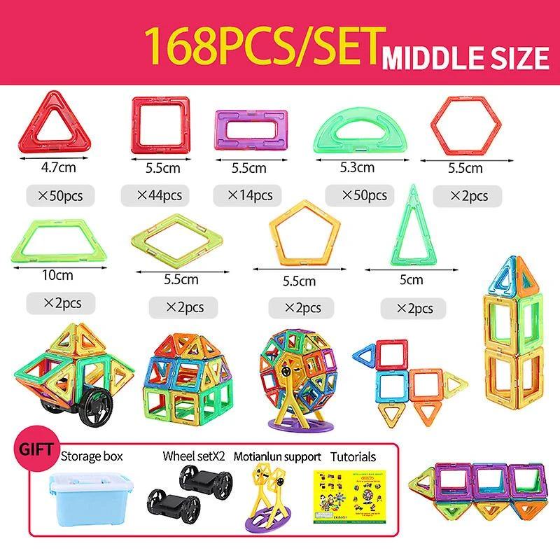 168pcs Magnetic Building Blocks Big Size And Mini Size Diy Magnets Toys, Designer Construction Set Gifts, Christmas/halloween/thanksgiving Gift 1 168pcs Magnetic Building Blocks Big Size And Mini Size Diy Magnets Toys, Designer Construction Set Gifts, Christmas/halloween/thanksgiving Gift