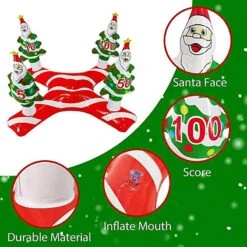 Interesting Ring Toss Game Easy Use PVC Flexible Christmas Tree Inflatable Ring Toss For Home -Schmidt Butik 1262549879 max