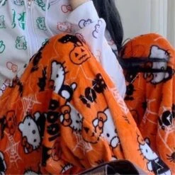 2023 Christmas Pajamas Trousers Unisex Autumn And Winter Warm Flannel Pajamas Trendy Pumpkin 2000 Cartoon Home Clothes M 2 -Schmidt Butik 1263874251 max