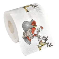 8 Rolls Christmas Pattern Series Printed Toilet Paper Printed Rolls