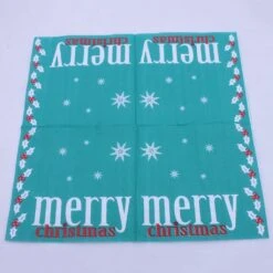 20 Pieces Party Paper Napkins Disposable Tableware Supplies Merry Christmas Merry Christmas