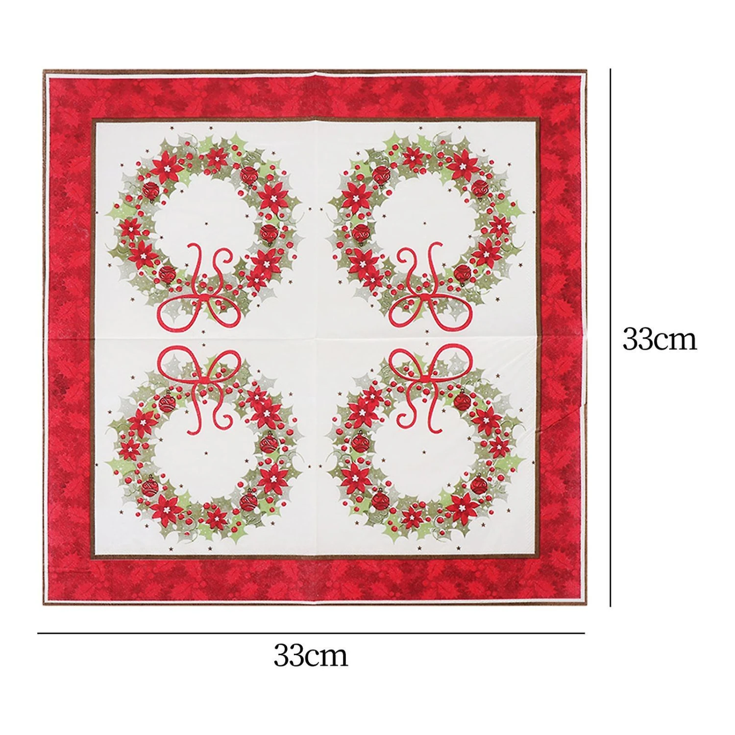 20x Dinner Size Napkins Disposable Christmas Napkins For Party Guest Kitchen 3 20x Dinner Size Napkins Disposable Christmas Napkins For Party Guest Kitchen - Billede 3