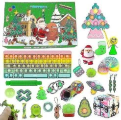24 Days Calendar Toys Set Christmas Countdown Calendar Blind Box Push Bubble Sensory Toy Chri @bugu -Schmidt Butik 1267794316 max