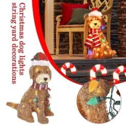 Holiday Living Christmas Led Light Up Fluffy Doodle Dogs Decor Gift Kb -Schmidt Butik 1281353603 max