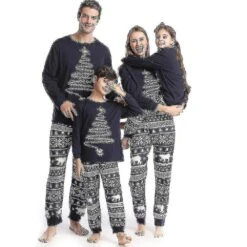 Family Matching Christmas Pyjamas Sets Xmas Nightwear Sleepwear Outfits Men-Navy Blue -Schmidt Butik 1294253218 max