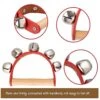 4Pcs Christmas Hand Jingle Bells Hand Bells Wooden Handle Bell Musical Instrument Toy Bell For Educ