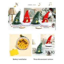 Singing And Dancing Santa Claus Hat Electric Christmas Tree Xmas Hat Swing Musical Toy Luminous Toy Christmas Gift For Children Style 3 -Schmidt Butik 1340094920 max