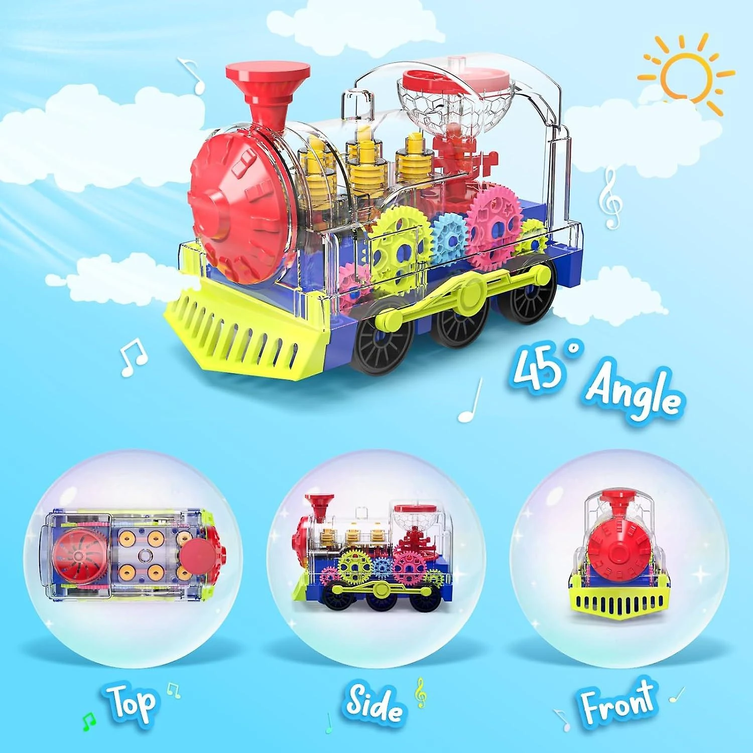 Baby Music Toy Train Toy With Music Light Crawling Musical Toy Gifts Boys Girls Christmas Gifts 5 Baby Music Toy Train Toy With Music Light Crawling Musical Toy Gifts Boys Girls Christmas Gifts - Billede 5