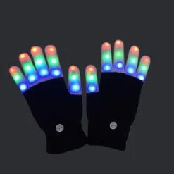 1 Pair Led Gloves, Finger Led Gloves Warm Flashing Lights Colorful Lights For Adult Halloween, Christmas,birthday Gifts, Adult Glow Gloves Warm Gloves -Schmidt Butik 1343310245 max