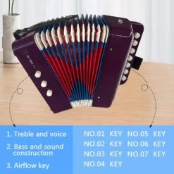 Mini 7-key 2-bass Accordion ABS Material Musical Instrument For Beginners Christmas Gift Lightweight Purple 7 Mini 7-key 2-bass Accordion ABS Material Musical Instrument For Beginners Christmas Gift Lightweight Purple -Schmidt Butik 1344191471 max
