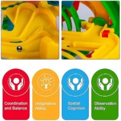 Christmas Maze Ball - 3d Puzzle Ball Games Toys For Kids (6.3'') With 118 Challenging Barriers Education